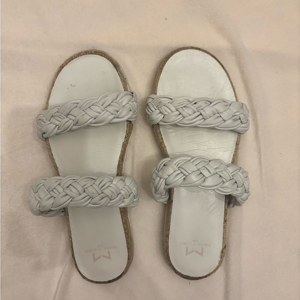 Marc Fisher Jaimee Braided Espadrille Cream Sandals